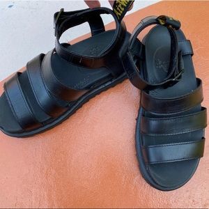 Blair Dr. Marten Black Sandals 6